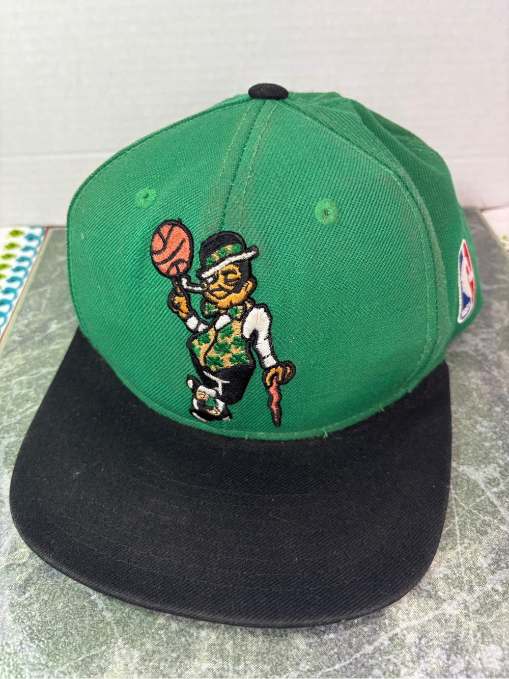 Mitchell & Ness Boston Celtics Snapback Basketball NBA Logo Wool Blend Hat